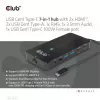 CLUB3D Type-C 7-in-1 Hub mit 2x HDMI, 2x USB Gen1 Type-A, 1x RJ45, 1x 3,5 mm Audio, 1x USB Gen1 Type-C 100W Buchse