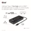 CLUB3D Type-C 7-in-1 Hub mit 2x HDMI, 2x USB Gen1 Type-A, 1x RJ45, 1x 3,5 mm Audio, 1x USB Gen1 Type-C 100W Buchse