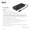CLUB3D Type-C 7-in-1 Hub mit 2x HDMI, 2x USB Gen1 Type-A, 1x RJ45, 1x 3,5 mm Audio, 1x USB Gen1 Type-C 100W Buchse
