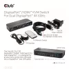 CLUB3D DisplayPort/HDMI KVM Switch für Dual DisplayPort 4K 60Hz