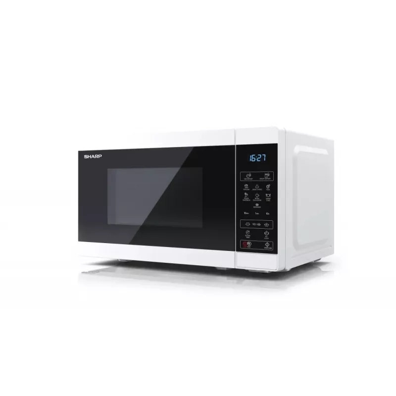 Sharp YC-MS02E-W Mikrowelle Schwarz, Weiß Solo-Mikrowelle Tischgerät 20 L 800 W