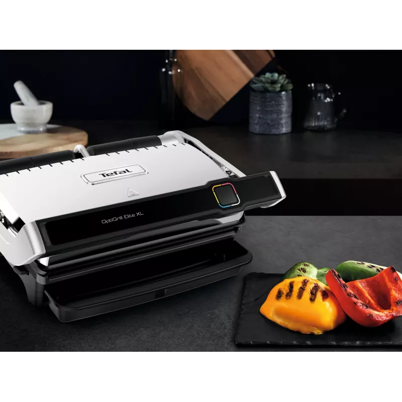 Kontaktgrill Tefal OptiGrill Elite XL GC760D Edelstahl 2200W
