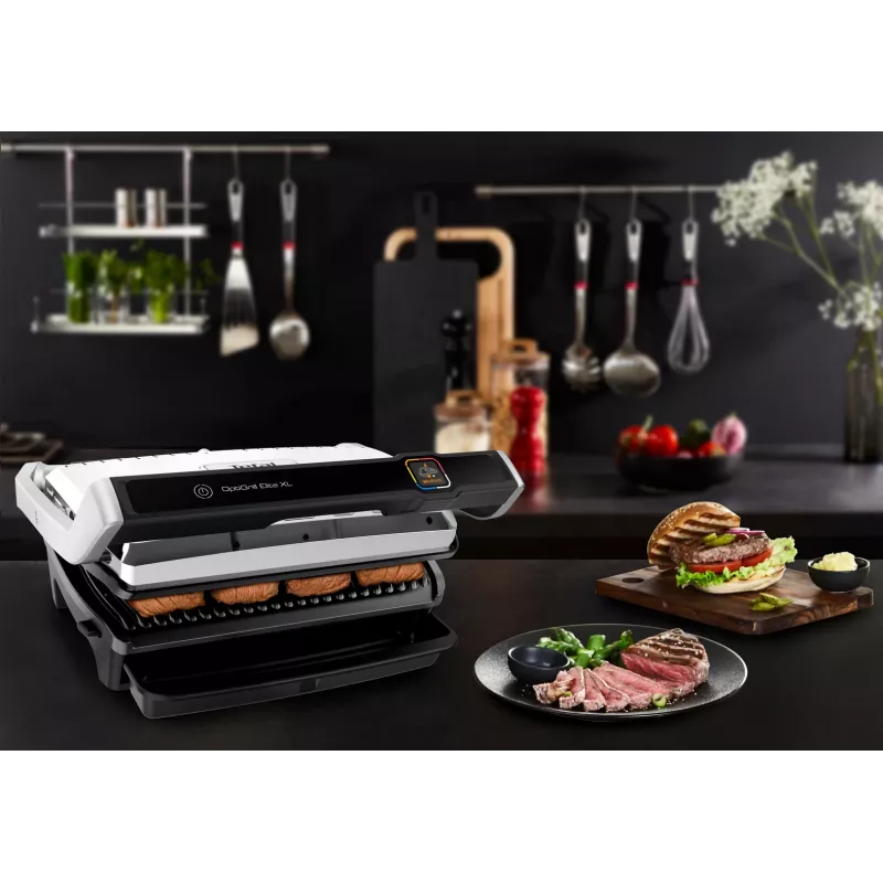 Kontaktgrill Tefal OptiGrill Elite XL GC760D Edelstahl 2200W
