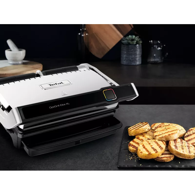 Kontaktgrill Tefal OptiGrill Elite XL GC760D Edelstahl 2200W