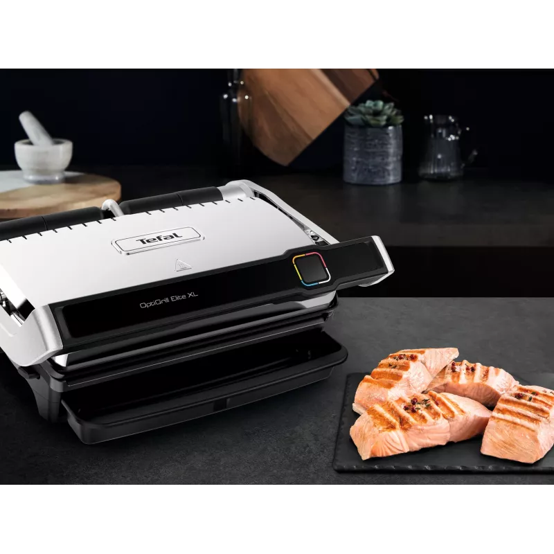 Kontaktgrill Tefal OptiGrill Elite XL GC760D Edelstahl 2200W