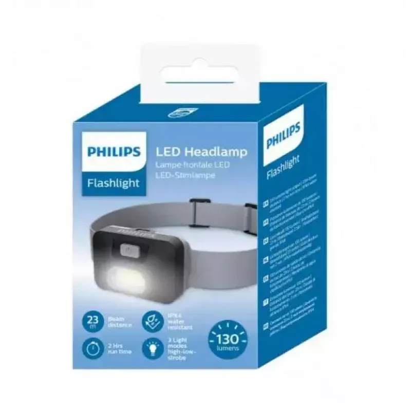 Stirnlampe Philips SFL1000H/10 schwarz — LED, 100 Lumen