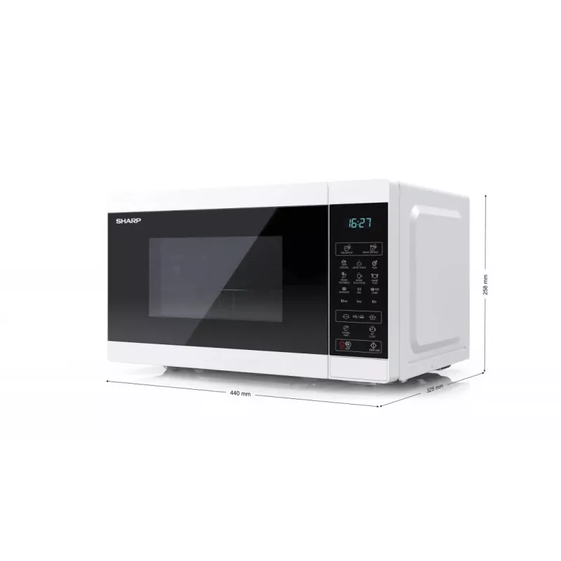 Sharp YC-MG02E-W Mikrowelle Blau, Weiß Tischgerät 20 L 800 W