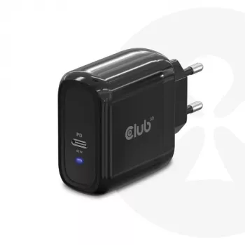 CLUB3D Travel Charger 65W GAN-Technologie, Einzelport USB Type-C, Power Delivery (PD) 3.0 Unterstützung