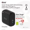 CLUB3D Travel Charger 65W GAN-Technologie, Einzelport USB Type-C, Power Delivery (PD) 3.0 Unterstützung