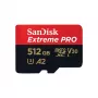 WESTERN DIGITAL Extreme PRO Micro SDXC 512 GB + SD-Adapter 200 MB/s 140 MB/s A2 C10 V30 UHS-I U3