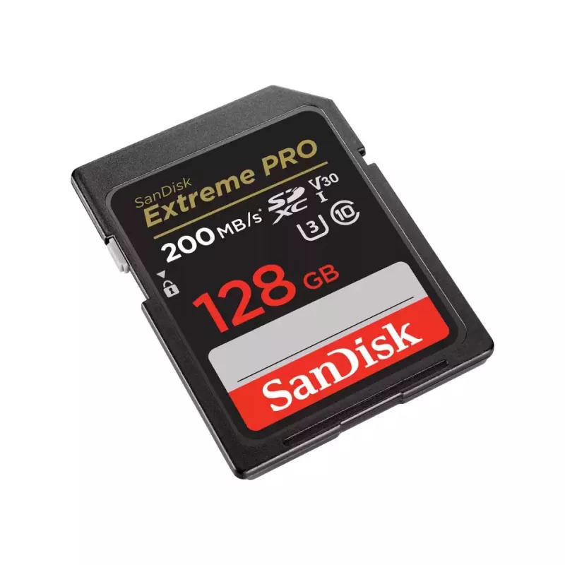 SDXC-Flash-Speicherkarte SANDISK Extreme PRO 128 GB UHS-I U3 V30 — 200 MB/s lesen, 90 MB/s schreiben, Class 10