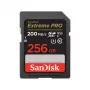 SDXC-Speicherkarte SANDISK Extreme PRO 256 GB UHS‑I U3 V30 Class 10 — Lesen 200 MB/s, Schreiben bis zu 140 MB/s, stoßfest