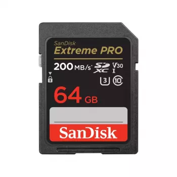 WESTERN DIGITAL SanDisk Extreme PRO 64GB SDXC Speicherkarte 200MB/s 90MB/s UHS-I Class 10 U3 V30