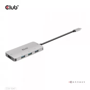 CLUB3D 4-Port USB-A Hub für USB-C – 10 Gbps schnelle Übertragung