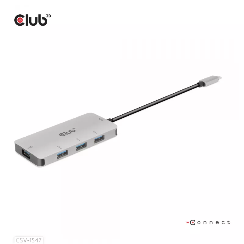 CLUB3D 4-Port USB-A Hub für USB-C – 10 Gbps schnelle Übertragung