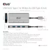 CLUB3D 4-Port USB-A Hub für USB-C – 10 Gbps schnelle Übertragung