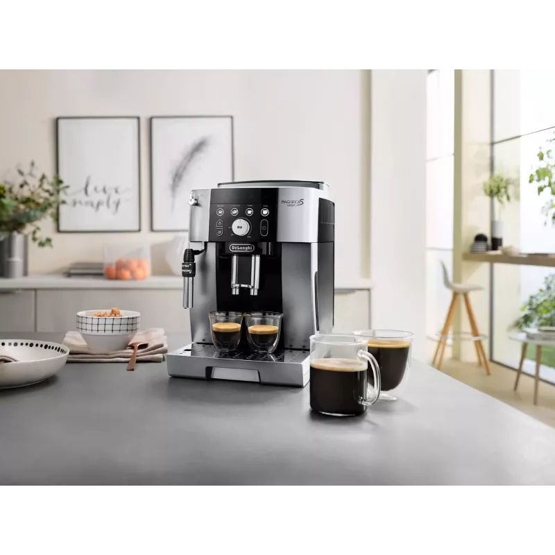 Espressomaschine De’Longhi Magnifica S Smart ECAM 250.23.SB — 1,8 l Wassertank, 250 g Bohnenbehälter, 15 bar, integriertes Mahlwerk