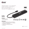 CLUB3D USB Gen1 Type-C, 6-in-1 Hub mit HDMI 8K30Hz, 2xUSB Type-A, RJ45 und 2xUSB Type-C, Daten- und PD-Ladung 100 Watt
