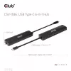 CLUB3D USB Gen1 Type-C, 6-in-1 Hub mit HDMI 8K30Hz, 2xUSB Type-A, RJ45 und 2xUSB Type-C, Daten- und PD-Ladung 100 Watt