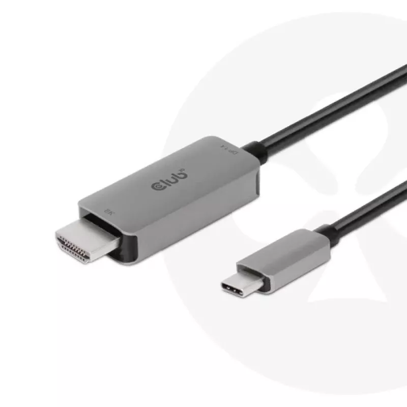 CLUB3D USB Gen2 Type-C auf HDMI 4K120Hz 8K60Hz HDR10 mit DSC1.2 aktives Kabel M/M 3m / 9.84ft