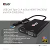 CLUB3D USB Gen1 Typ-C/-A zu Dual HDMI (4K/30Hz) / VGA (1080/60Hz)