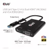 CLUB3D USB Gen1 Typ-C/-A zu Dual HDMI (4K/30Hz) / VGA (1080/60Hz)