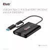 CLUB3D USB Gen1 Typ-C/-A zu Dual HDMI (4K/30Hz) / VGA (1080/60Hz)