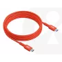 USB-C-zu-USB-C-Bidirektionales Kabel CLUB3D CAC-1573, USB4 Gen 2x2, 2 m, Rot, PD bis zu 240 W