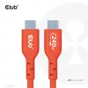 USB-C-zu-USB-C-Bidirektionales Kabel CLUB3D CAC-1573, USB4 Gen 2x2, 2 m, Rot, PD bis zu 240 W