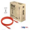 USB-C-zu-USB-C-Bidirektionales Kabel CLUB3D CAC-1573, USB4 Gen 2x2, 2 m, Rot, PD bis zu 240 W