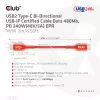 USB-C-zu-USB-C-Bidirektionales Kabel CLUB3D CAC-1573, USB4 Gen 2x2, 2 m, Rot, PD bis zu 240 W