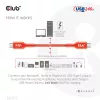 USB-C-zu-USB-C-Bidirektionales Kabel CLUB3D CAC-1573, USB4 Gen 2x2, 2 m, Rot, PD bis zu 240 W