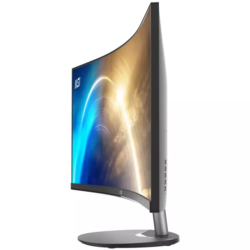 MSI Pro MP341CQ 34 Zoll Curved Monitor, 1500R, UWQHD (3440 x 1440), 21:9, 100Hz, VA, 4ms, HDMI, VGA, Integrierte Lautsprecher, Entspiegelt, Flimmerfrei, Weniger Blaulicht, TÜV-zertifiziert, VESA, Kensington, Schwarz