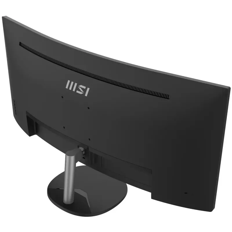 MSI Pro MP341CQ 34 Zoll Curved Monitor, 1500R, UWQHD (3440 x 1440), 21:9, 100Hz, VA, 4ms, HDMI, VGA, Integrierte Lautsprecher, Entspiegelt, Flimmerfrei, Weniger Blaulicht, TÜV-zertifiziert, VESA, Kensington, Schwarz