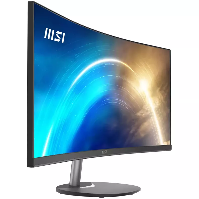 MSI Pro MP341CQ 34 Zoll Curved Monitor, 1500R, UWQHD (3440 x 1440), 21:9, 100Hz, VA, 4ms, HDMI, VGA, Integrierte Lautsprecher, Entspiegelt, Flimmerfrei, Weniger Blaulicht, TÜV-zertifiziert, VESA, Kensington, Schwarz