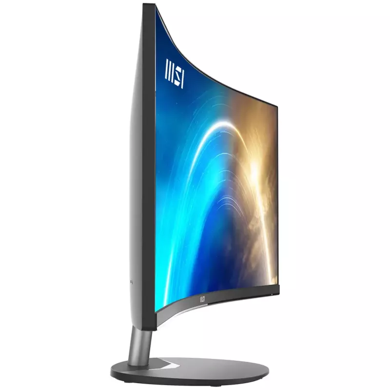 MSI Pro MP341CQ 34 Zoll Curved Monitor, 1500R, UWQHD (3440 x 1440), 21:9, 100Hz, VA, 4ms, HDMI, VGA, Integrierte Lautsprecher, Entspiegelt, Flimmerfrei, Weniger Blaulicht, TÜV-zertifiziert, VESA, Kensington, Schwarz