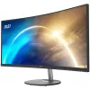 MSI Pro MP341CQ 34 Zoll Curved Monitor, 1500R, UWQHD (3440 x 1440), 21:9, 100Hz, VA, 4ms, HDMI, VGA, Integrierte Lautsprecher, Entspiegelt, Flimmerfrei, Weniger Blaulicht, TÜV-zertifiziert, VESA, Kensington, Schwarz