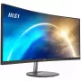 MSI Pro MP341CQ 34 Zoll Curved Monitor, 1500R, UWQHD (3440 x 1440), 21:9, 100Hz, VA, 4ms, HDMI, VGA, Integrierte Lautsprecher, Entspiegelt, Flimmerfrei, Weniger Blaulicht, TÜV-zertifiziert, VESA, Kensington, Schwarz