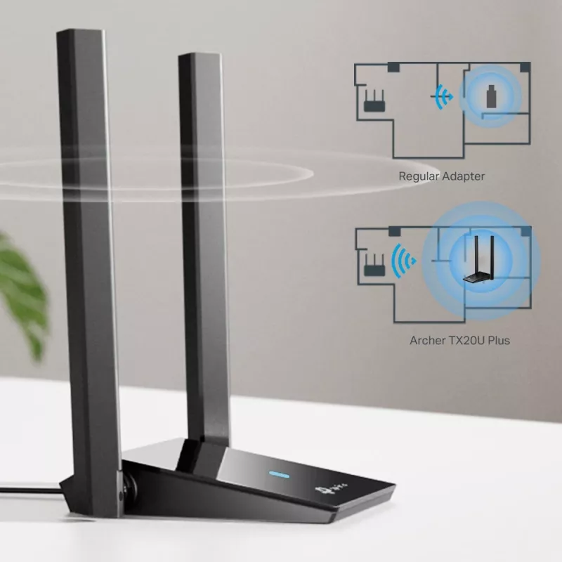 Wireless Adapter TP-Link AX1800 Dual Antennas 2,4 GHz 5 GHz Wi-Fi 6