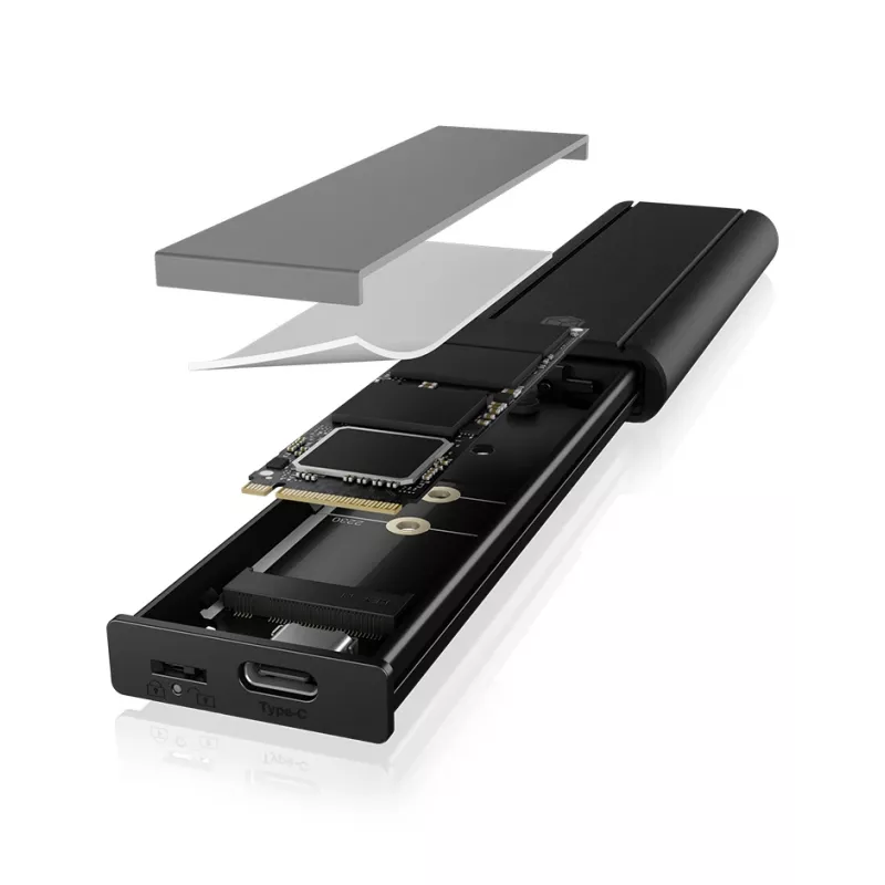 ICY Karton IB-1807MT-C31 SSD-Gehäuse Schwarz M.2