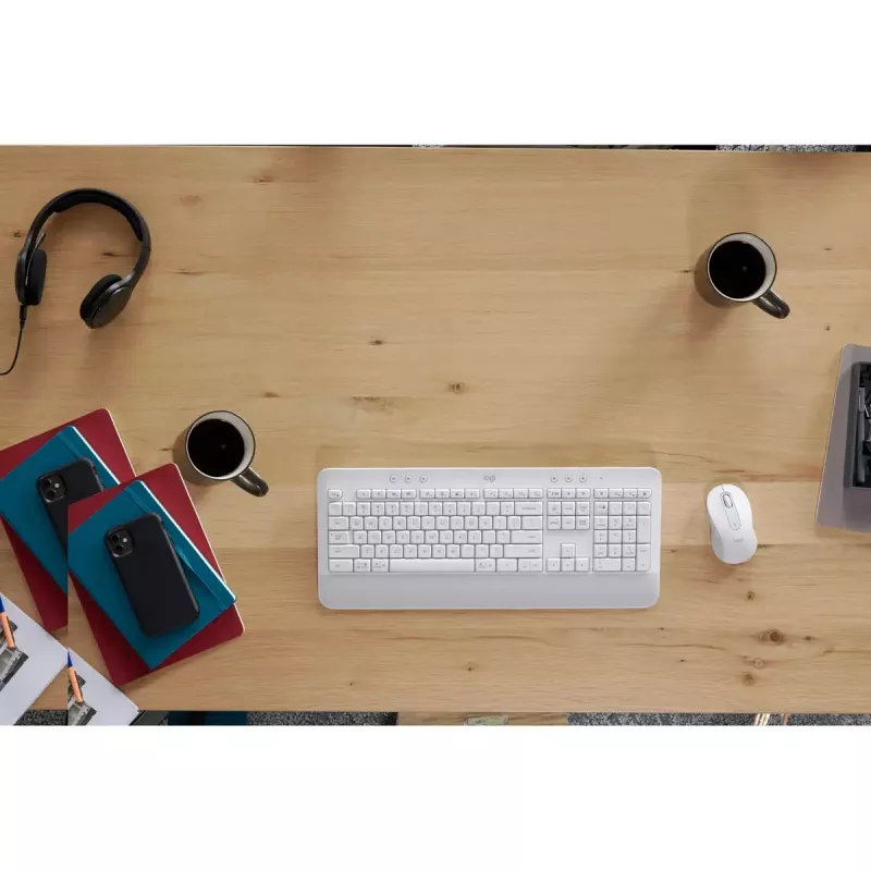 LOGITECH Signature Mk650 Combo For Business - Off-white - Qwerty Dansk/ Norsk/ Svenska/ Suomalainen