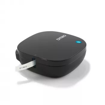 DYMO LetraTag 200B Bluetooth Etikettendrucker | Kompakter Etikettendrucker | Verbindet sich über drahtlose Bluetooth-Technologie mit iOS und Android | Enthält 1 weißes Papieretikettband | Schwarz
