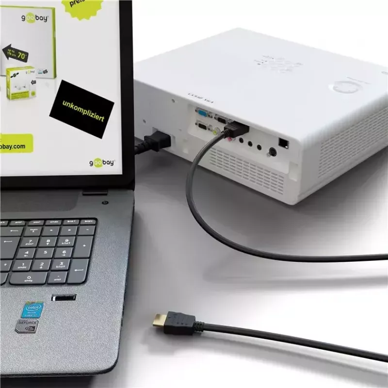Goobay HDMI-Kabel 0,5 m Typ A Standard Schwarz 18 Gbit/s