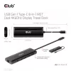 CLUB3D USB Gen 1 Type-C 8-in-1 MST Dual 4K60Hz Display Travel Dock