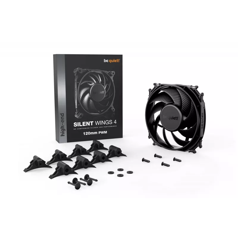 be quiet SILENT WINGS 4 | 120mm PWM Computergehäuselüfter 12 cm Schwarz 1 Stk.