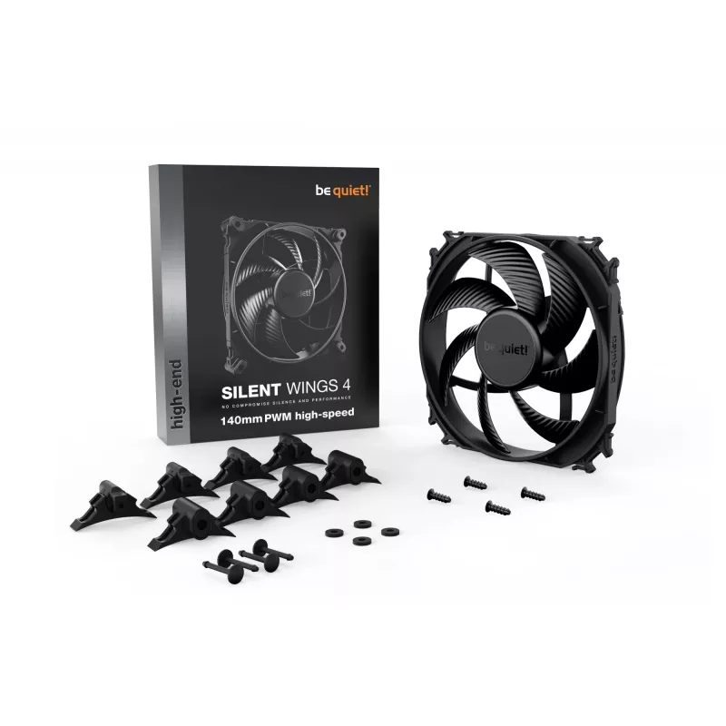 be quiet SILENT WINGS 4 | 140mm PWM High-Speed Computergehäuselüfter 14 cm Schwarz 1 Stk.