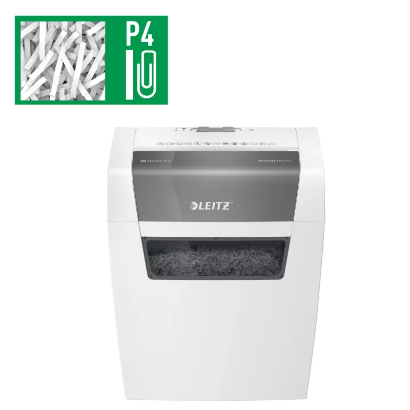 Leitz 80340000 Aktenvernichter, Partikelschnitt, 70 dB, 22 cm, weiß