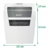 Leitz 80340000 Aktenvernichter, Partikelschnitt, 70 dB, 22 cm, weiß