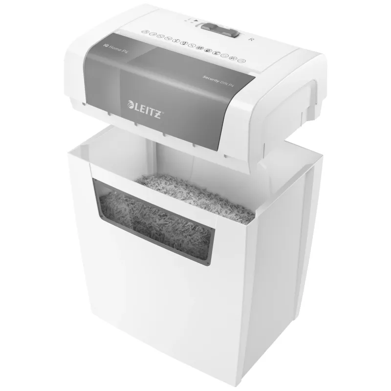 Leitz 80340000 Aktenvernichter, Partikelschnitt, 70 dB, 22 cm, weiß