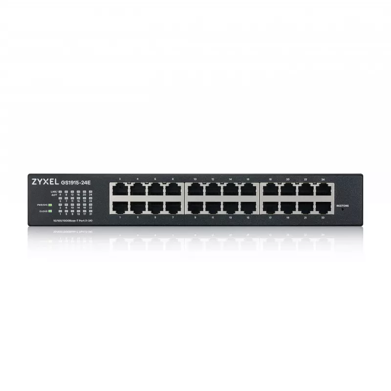 Managed Switch Zyxel GS1915-24E L2 Gigabit Ethernet 24 Ports 1U Schwarz